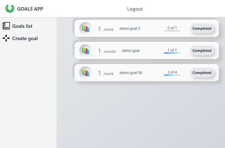 Preview of Goals App